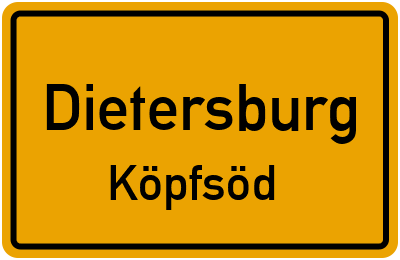 Straßenverzeichnis Dietersburg Köpfsöd