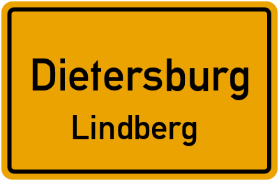 Ortsschild Dietersburg Lindberg