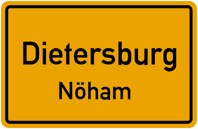 Ortsschild Dietersburg Nöham