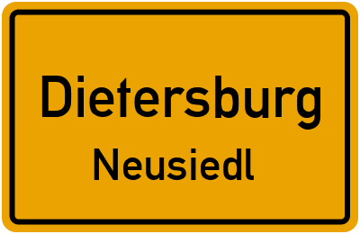 Ortsschild Dietersburg Neusiedl