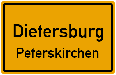 Ortsschild Dietersburg Peterskirchen