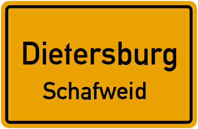 Ortsschild Dietersburg Schafweid