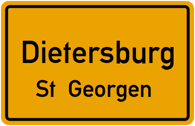 Ortsschild Dietersburg St. Georgen