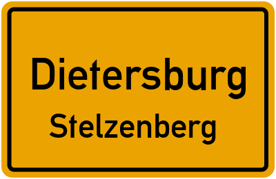 Ortsschild Dietersburg Stelzenberg