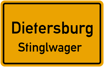 Ortsschild Dietersburg Stinglwager