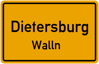 Straßenverzeichnis Dietersburg Walln
