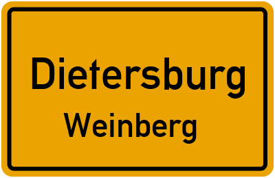 Ortsschild Dietersburg Weinberg