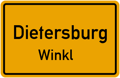 Ortsschild Dietersburg Winkl