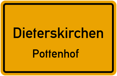 Ortsschild Dieterskirchen Pottenhof