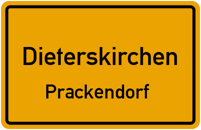 Ortsschild Dieterskirchen Prackendorf