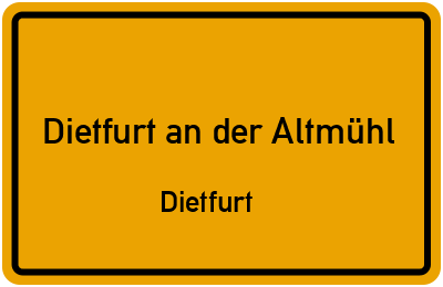Straßenverzeichnis Dietfurt an der Altmühl Dietfurt