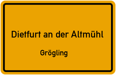 Straßenverzeichnis Dietfurt an der Altmühl Grögling