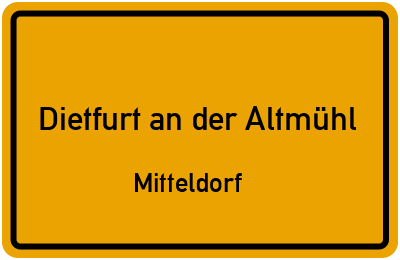 Straßenverzeichnis Dietfurt an der Altmühl Mitteldorf