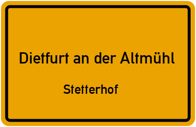 Straßenverzeichnis Dietfurt an der Altmühl Stetterhof
