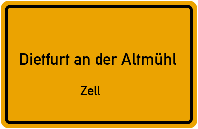 Straßenverzeichnis Dietfurt an der Altmühl Zell