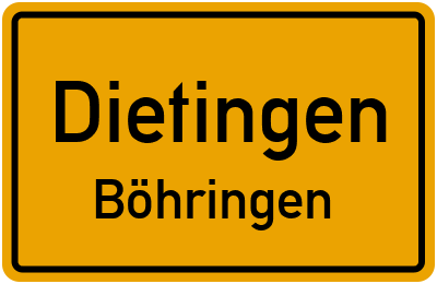 Straßenverzeichnis Dietingen Böhringen