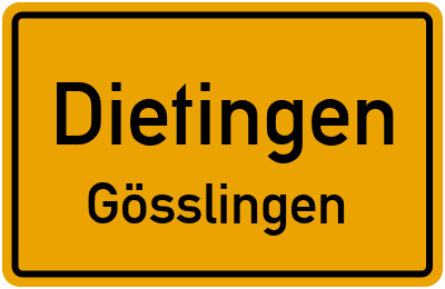 Straßenverzeichnis Dietingen Gösslingen