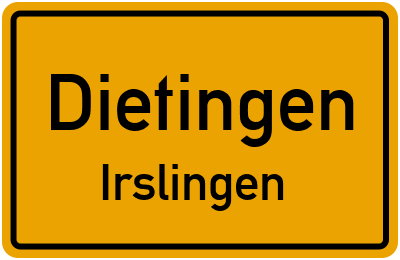 Straßenverzeichnis Dietingen Irslingen