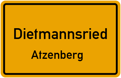 Ortsschild Dietmannsried Atzenberg