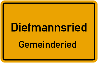 Ortsschild Dietmannsried Gemeinderied
