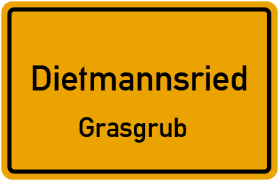 Ortsschild Dietmannsried Grasgrub