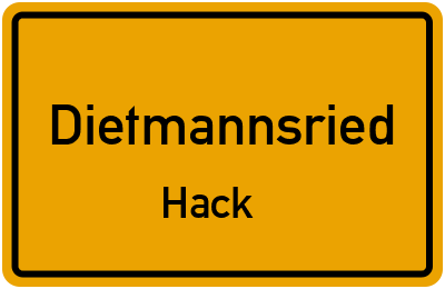Ortsschild Dietmannsried Hack