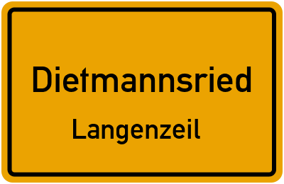 Ortsschild Dietmannsried Langenzeil