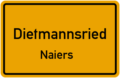 Ortsschild Dietmannsried Naiers