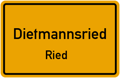 Ortsschild Dietmannsried Ried