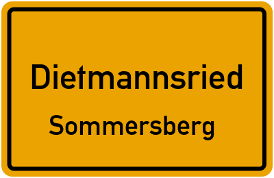 Ortsschild Dietmannsried Sommersberg