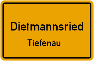 Ortsschild Dietmannsried Tiefenau