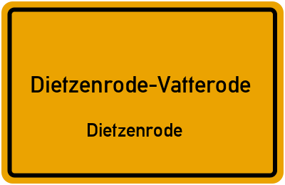 Straßenverzeichnis Dietzenrode-Vatterode Dietzenrode