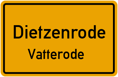 Straßenverzeichnis Dietzenrode Vatterode