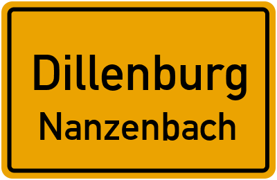 Ortsschild Dillenburg Nanzenbach