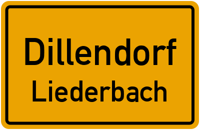 Straßenverzeichnis Dillendorf Liederbach