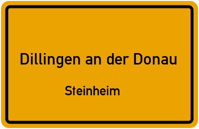 Straßenverzeichnis Dillingen an der Donau Steinheim