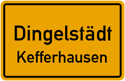 Straßenverzeichnis Dingelstädt Kefferhausen