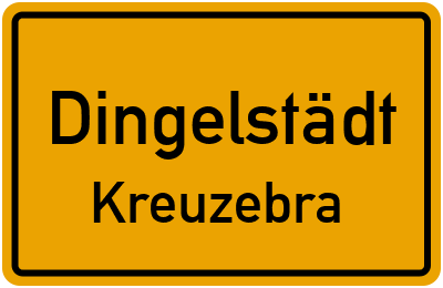 Straßenverzeichnis Dingelstädt Kreuzebra