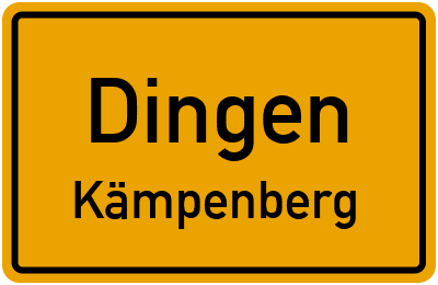 Straßenverzeichnis Dingen Kämpenberg