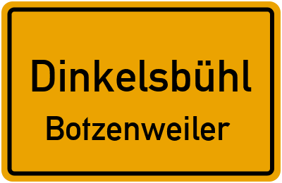 Straßenverzeichnis Dinkelsbühl Botzenweiler