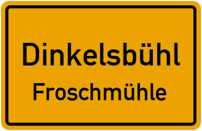 Straßenverzeichnis Dinkelsbühl Froschmühle