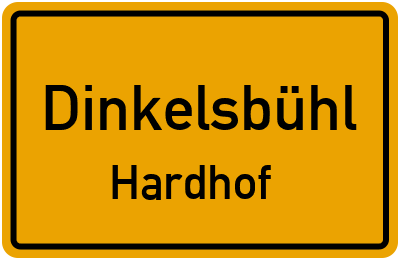 Ortsschild Dinkelsbühl Hardhof