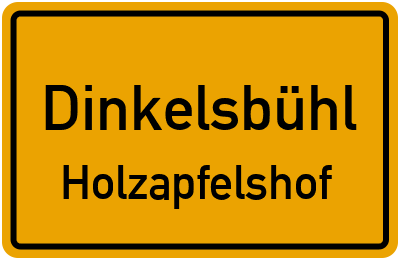 Ortsschild Dinkelsbühl Holzapfelshof