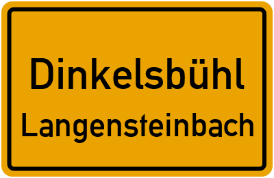 Straßenverzeichnis Dinkelsbühl Langensteinbach