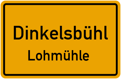 Straßenverzeichnis Dinkelsbühl Lohmühle