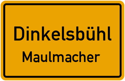 Straßenverzeichnis Dinkelsbühl Maulmacher