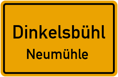 Straßenverzeichnis Dinkelsbühl Neumühle