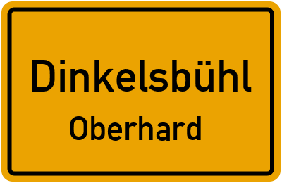 Ortsschild Dinkelsbühl Oberhard