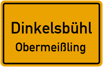 Straßenverzeichnis Dinkelsbühl Obermeißling