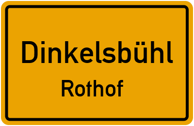 Straßenverzeichnis Dinkelsbühl Rothof
